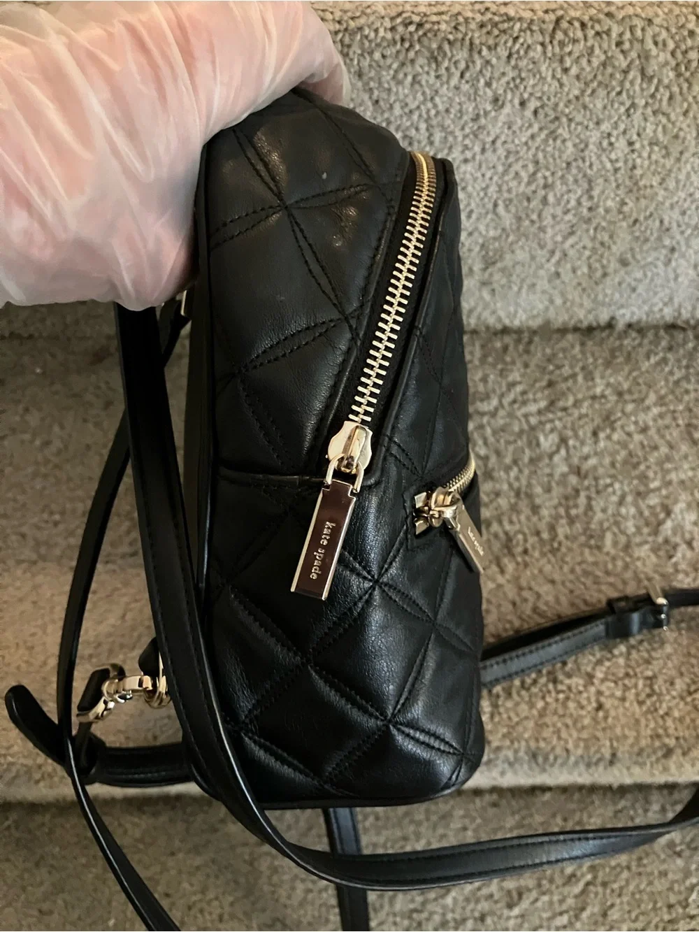 USED ONCE!LIKE BRAND NEW! KATE SPADE NEW YORK NATALIA MINI CONVERTIBLE BACKPACK